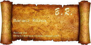 Baracz Rózsa névjegykártya